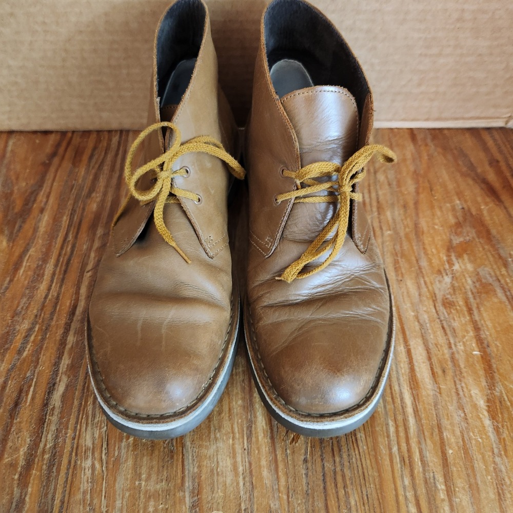 Clarks Bushacre Chukka Boots Leather Size 10.5 Men's Lace Up Ankle 15522